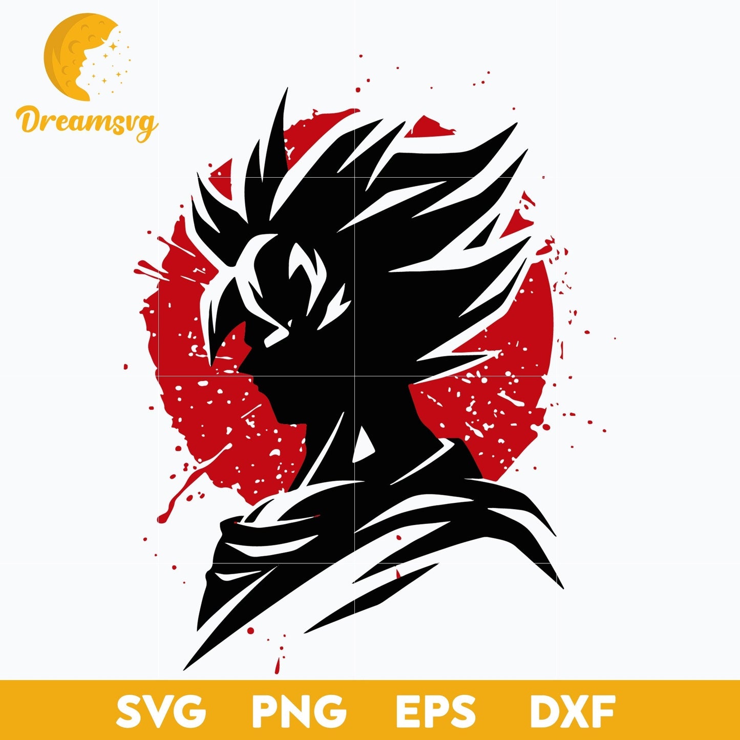 Goku Dragon Ball Svg, Dragon Ball Z Svg, Super Saiyan Svg, file for cricut, Anime svg, png, eps, dxf digital download