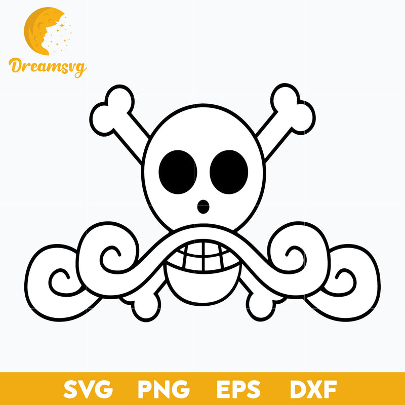 Gol D. Roger Jolly Roger Svg, Jolly Roger Svg, One Piece Svg, file for cricut, Anime svg, png, eps, dxf digital download