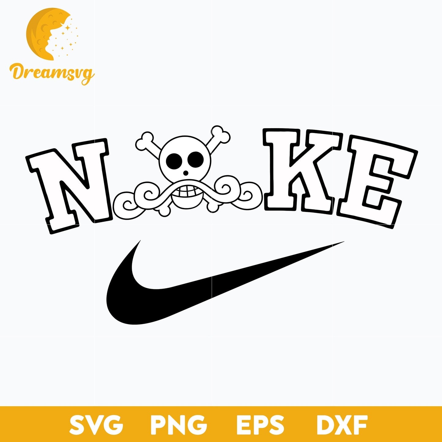 Gol D. Roger x Nike Svg, Gol D. Roger Jolly Roger Svg, Jolly Roger Svg, One Piece Svg, file for cricut, Anime svg, png, eps, dxf digital download