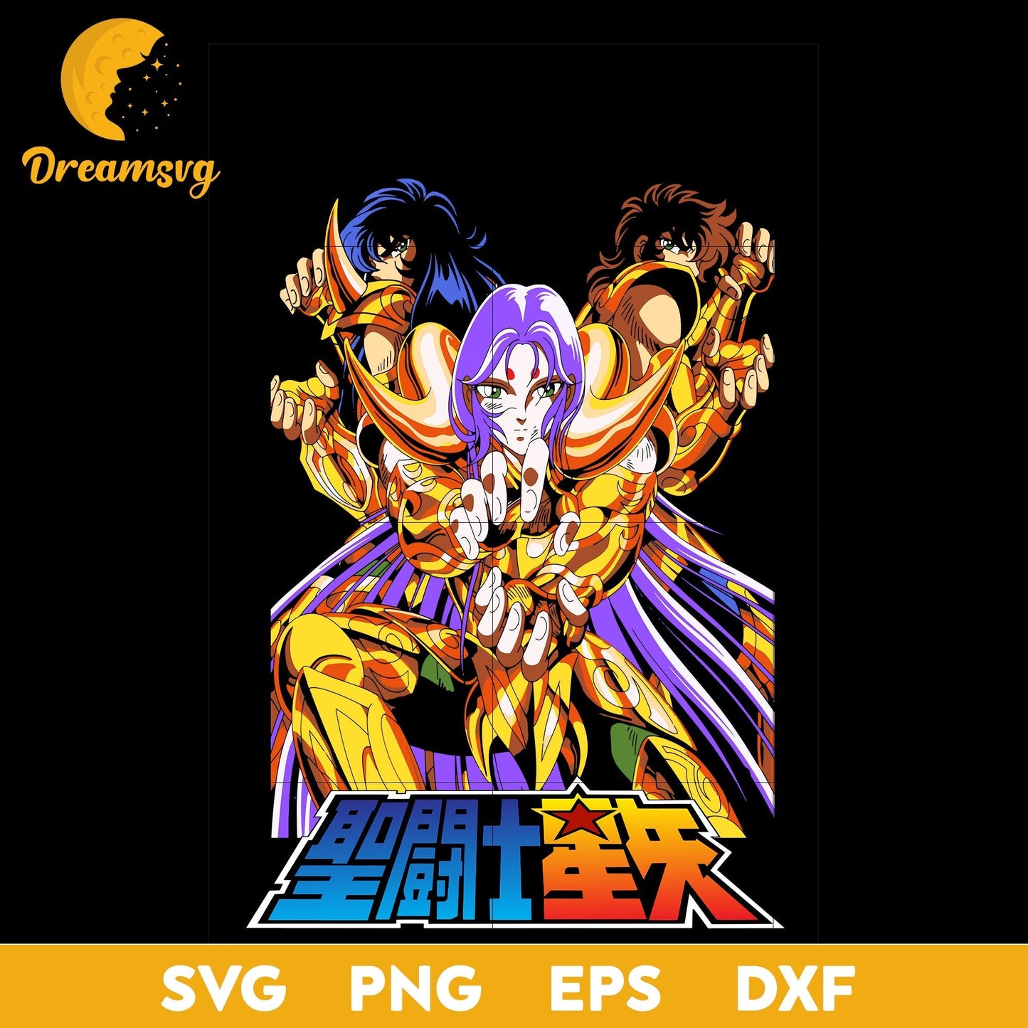 Gold Athena Exclamation Svg, Athena Exclamation Svg, Athena Exclamation Saint Seiya Svg, Saint Seiya Svg, file for cricut, Anime svg, png, eps, dxf digital download