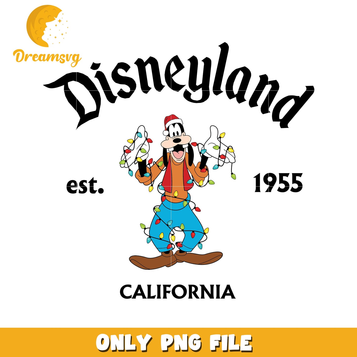 Goofy Disneyland Christmas PNG