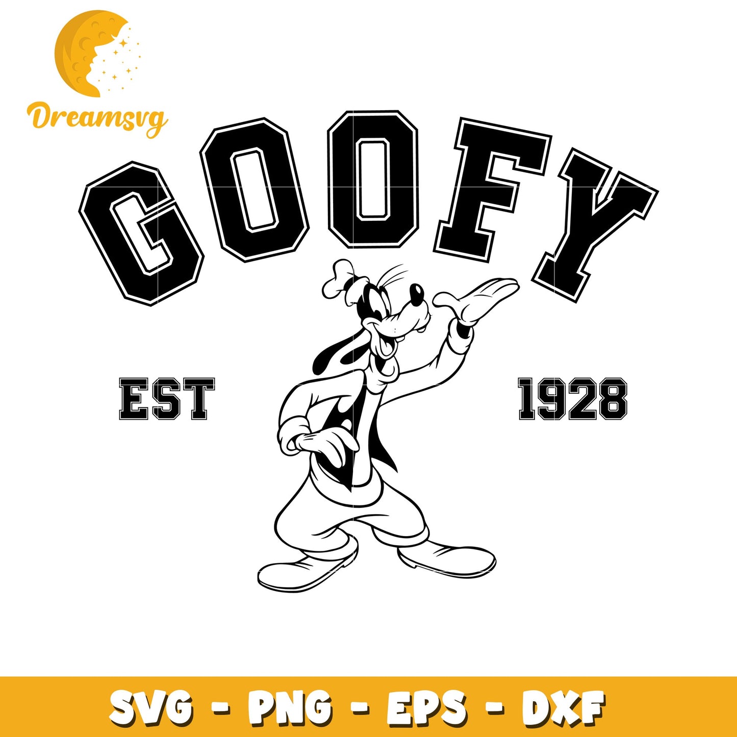 Goofy SVG Design Established 1928 Perfect for Crafts and Projects
