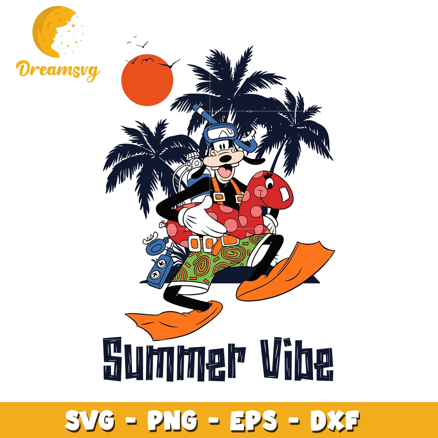 Goofy Summer SVG PNG EPS DXF