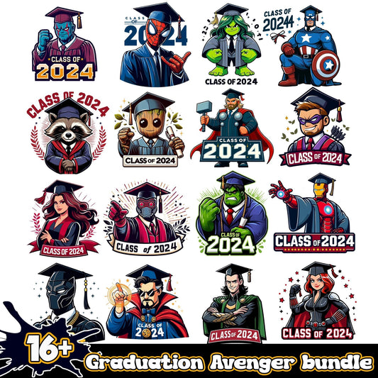 Graduation Avenger Bundle 16+ PNG