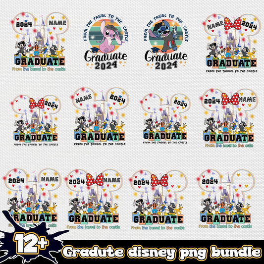 Graduate Disney PNG Bundle, Disney Graduate PNG, Graduate Disney Clipart