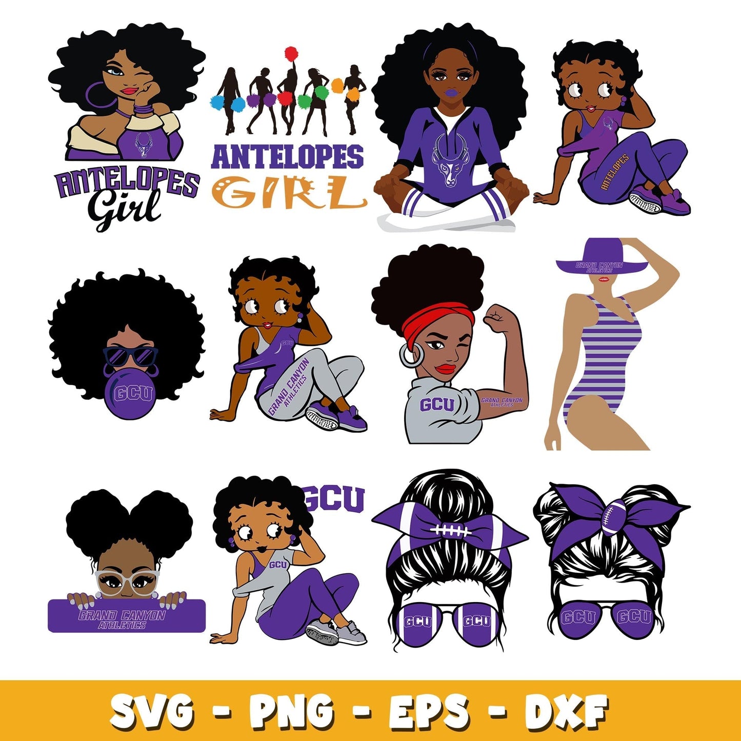 Grand Canyon girl Bundle svg, Grand Canyon logo svg, ncaa svg