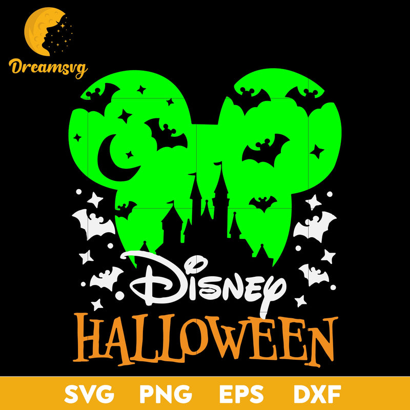 Green Disney Halloween Mickey svg, Halloween svg, png, dxf, eps digital file.