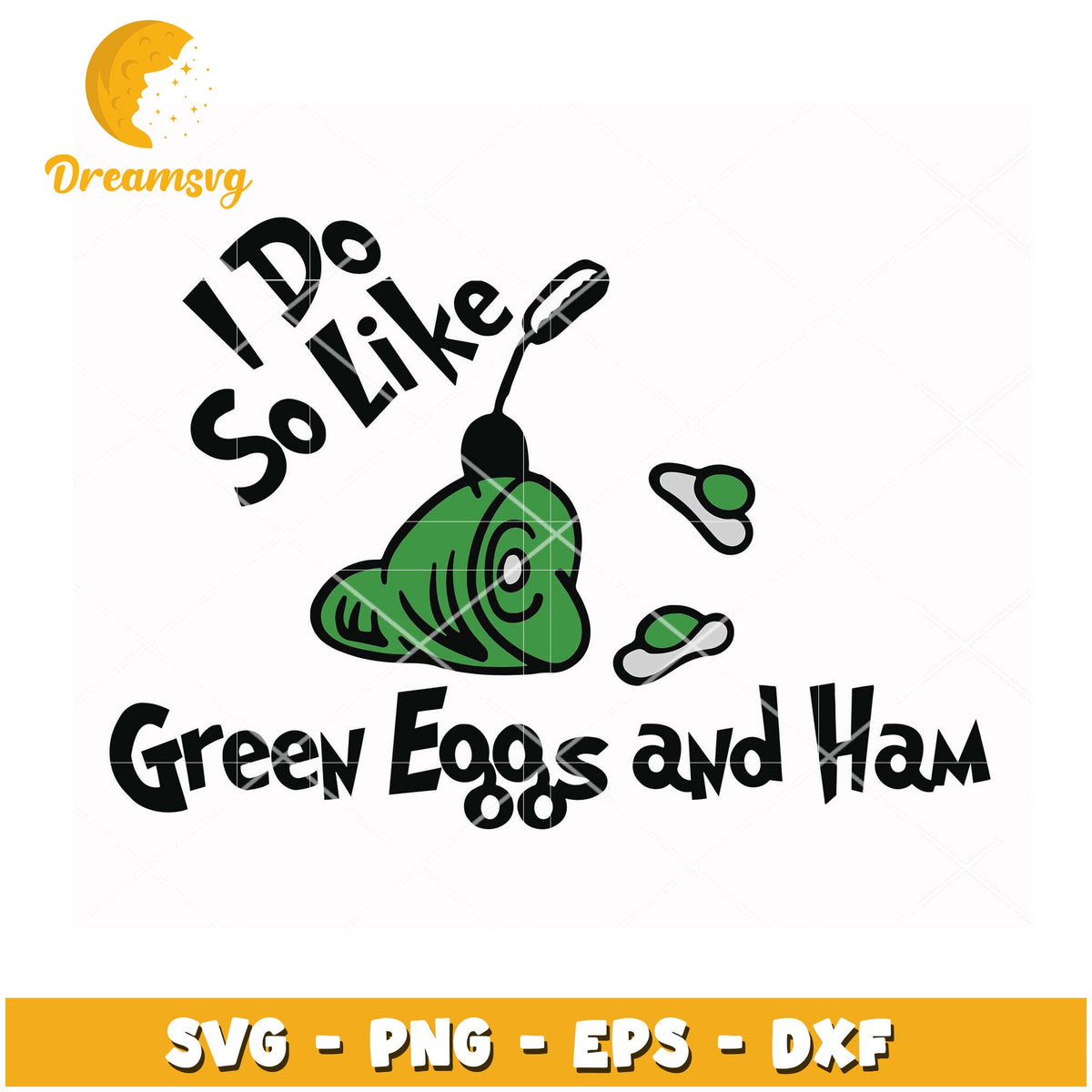 Green Eggs and Ham SVG Digital Download for Crafts and Decor