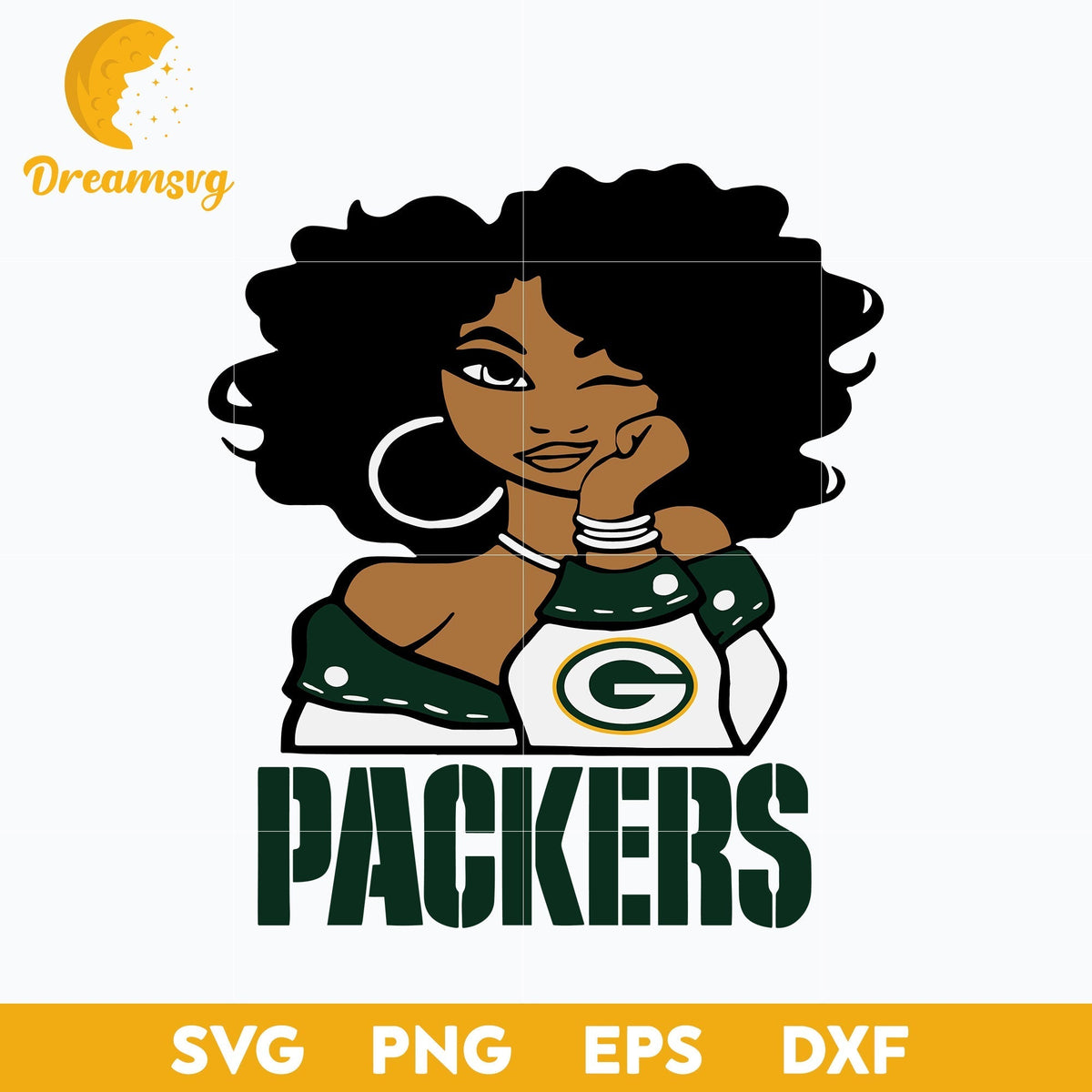 Green Bay Packers Girl Nfl Svg, Green Bay Packers Svg, Sport Svg, Nfl Svg, Png, Dxf, Eps Digital File.