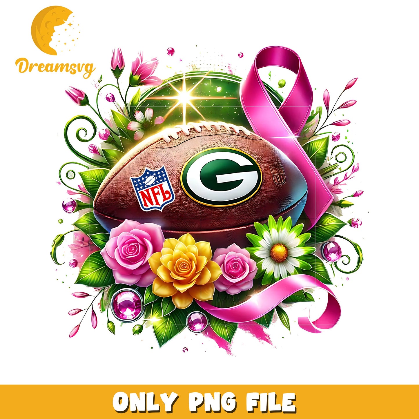 Green bay packers flowers png, nfl football png, nfl playoffs png