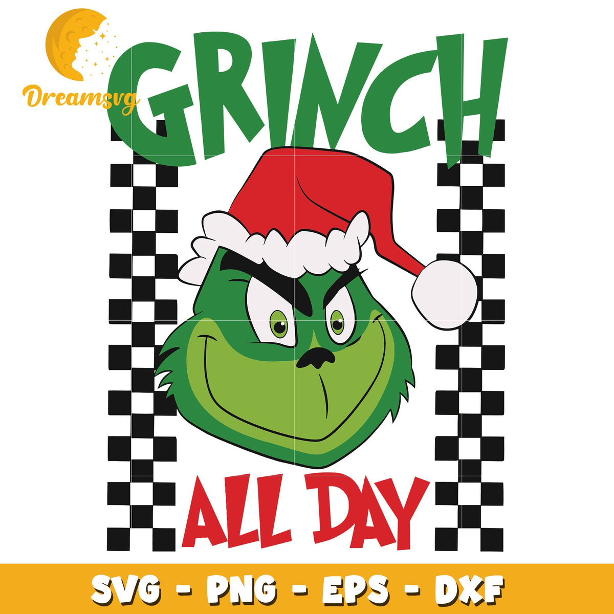 Grinch All Day svg, Grinch santa hat svg, christmas svg