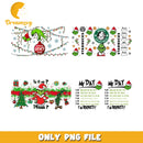 Merry grinchmas starbucks tumbler bundle png, starbucks grinch png