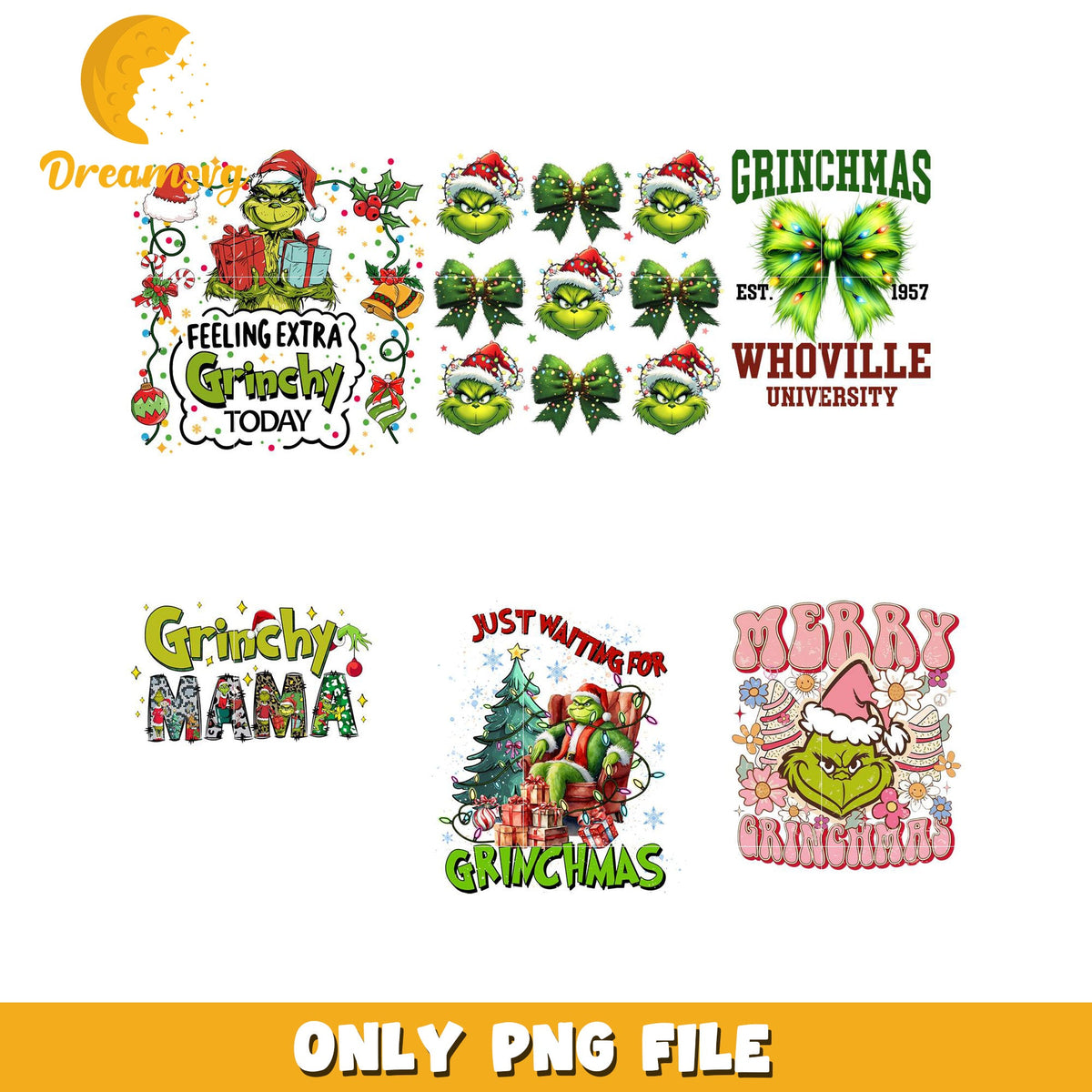 Grinchmas PNG Bundle 5 Designs