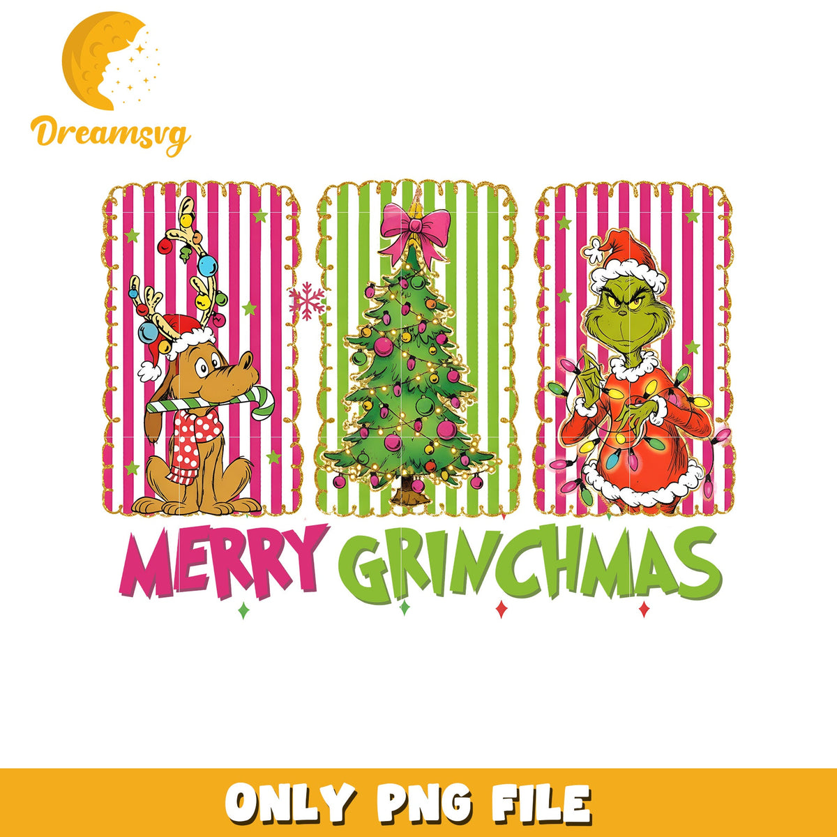 Grinchmas png, christmas sparkle png, disney winter png