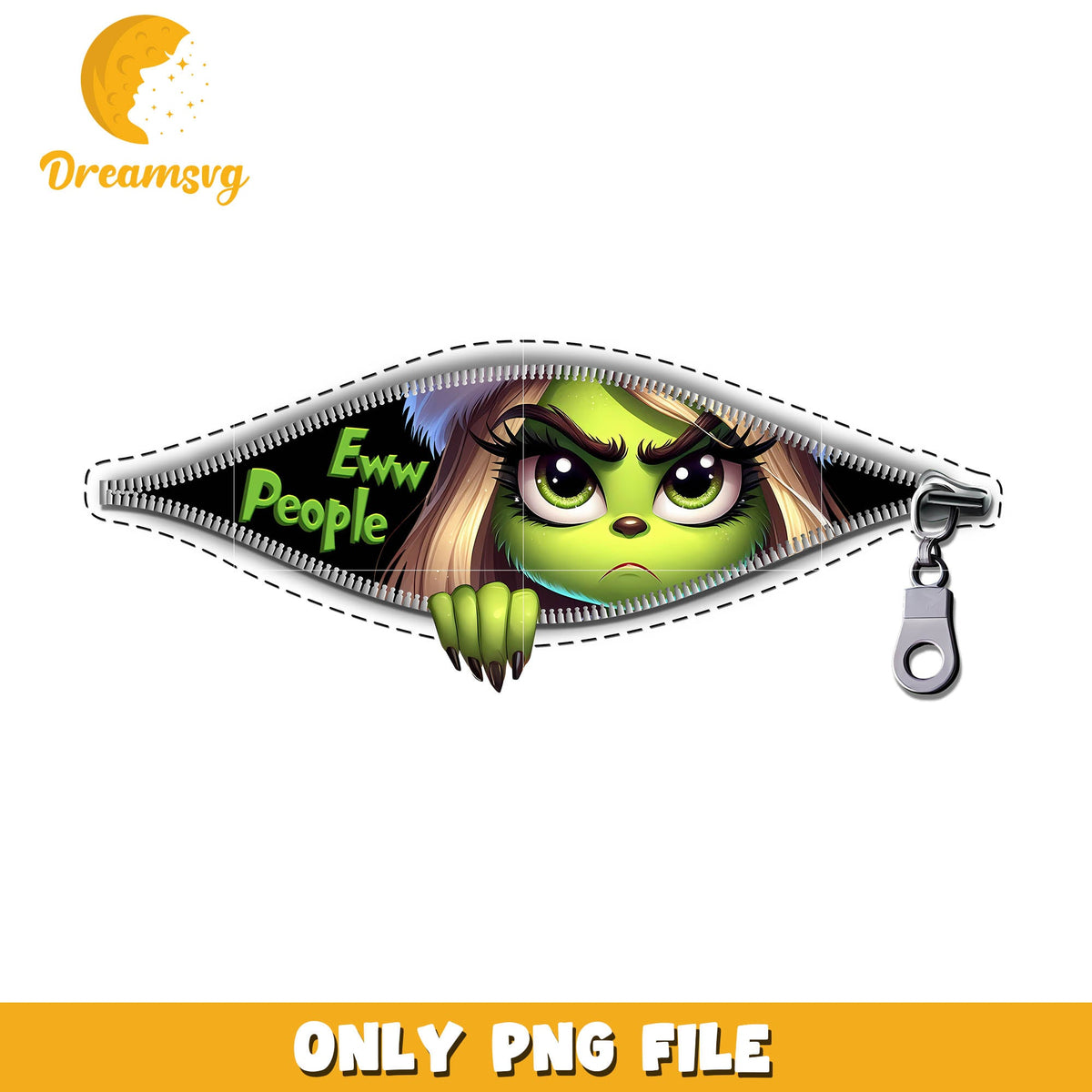Grinchy ew people christmas png, a very grinchy christmas png