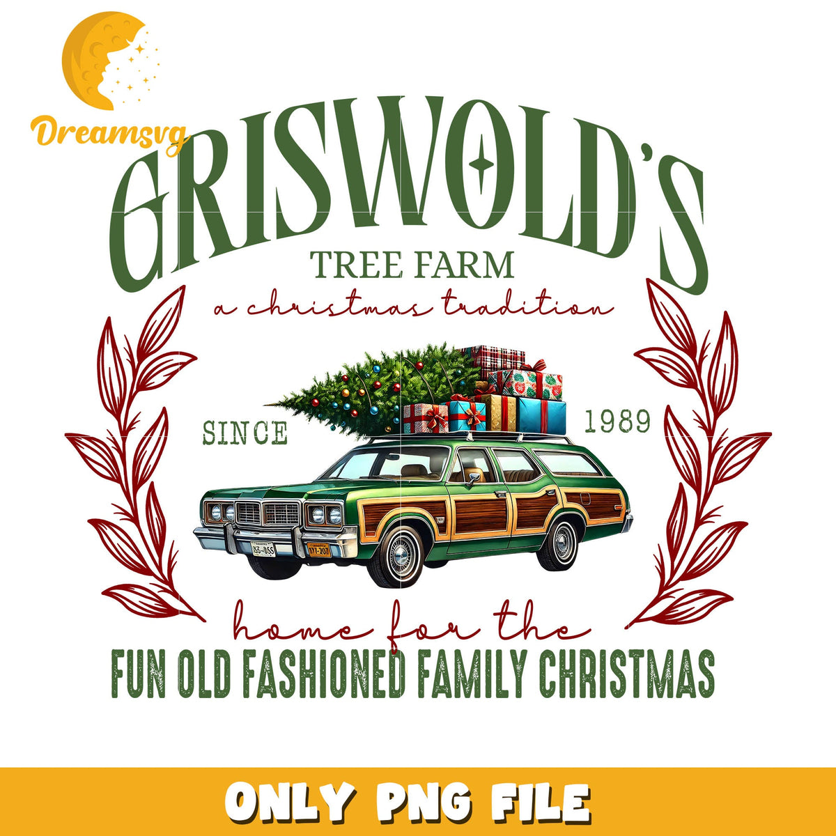 Griswold's tree farm a christmas tradition since 1989 png, griswold png