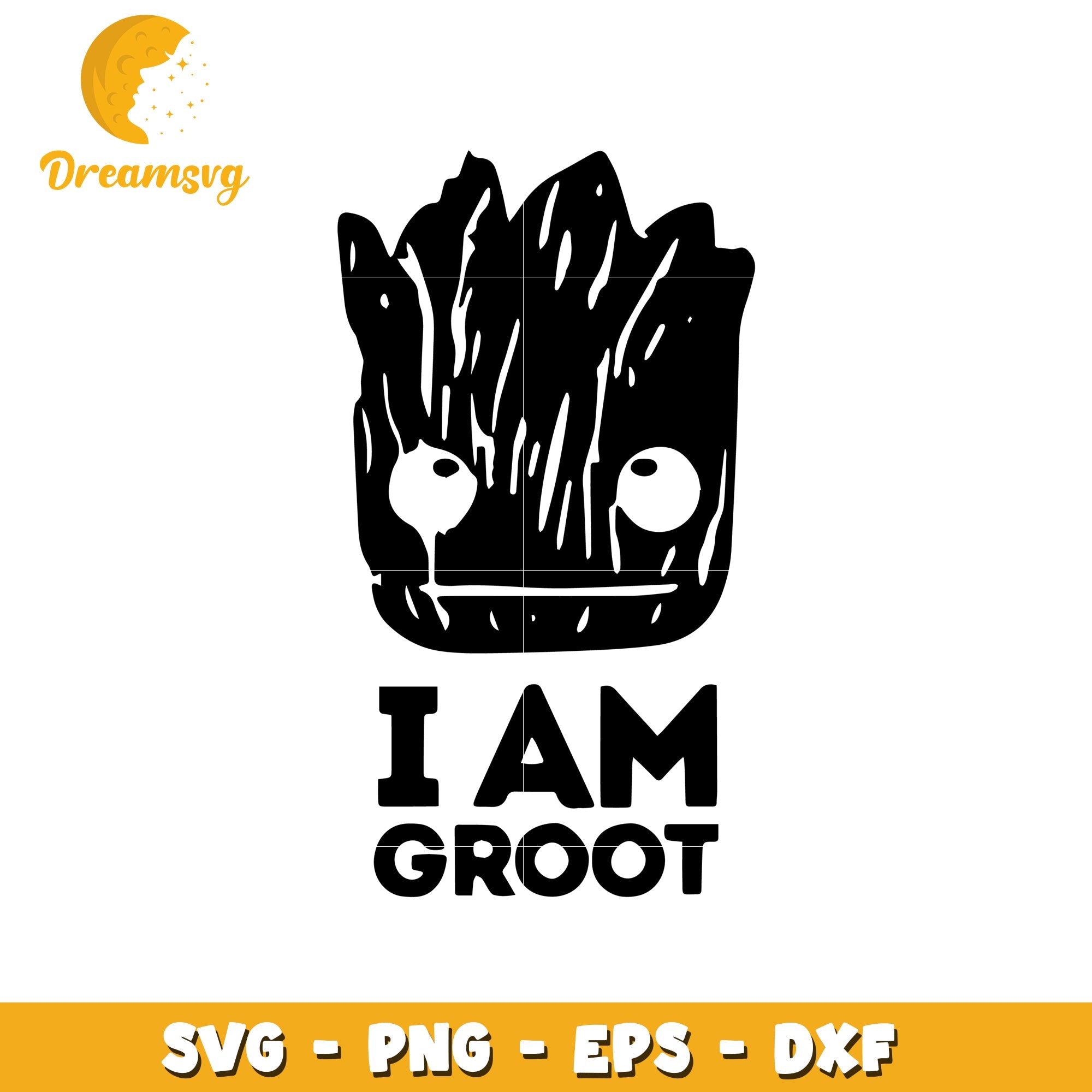 Groot SVG Cut File I Am Groot Design