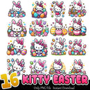 Rabbit Hello Kitty Bundle PNG 16+ Kitty Easter PNG Instant Download