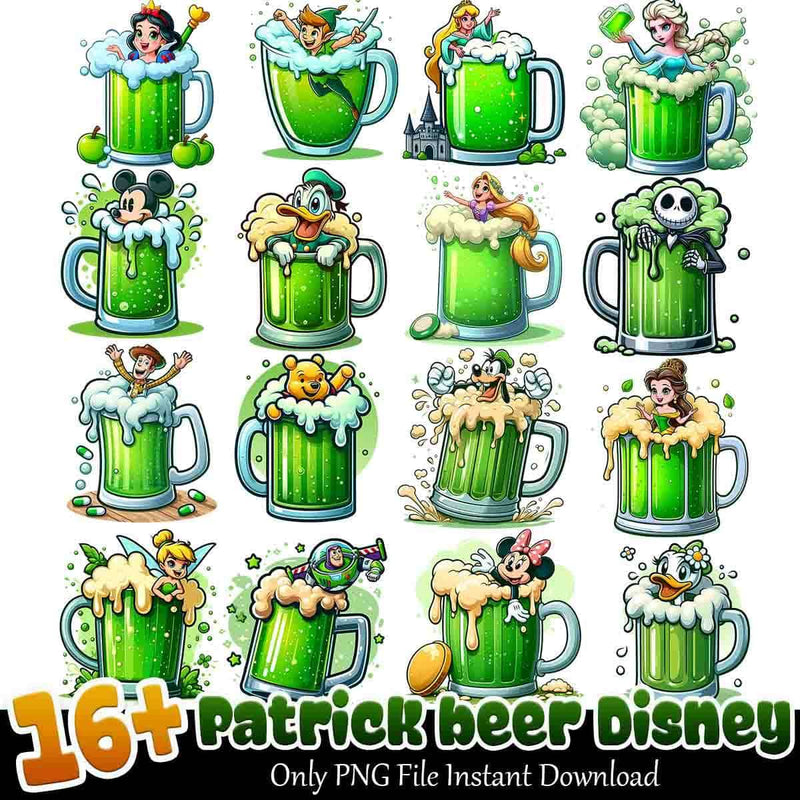 Patrick Beer Disney Bundle PNG 16+ Disney Patrick PNG Instant Download