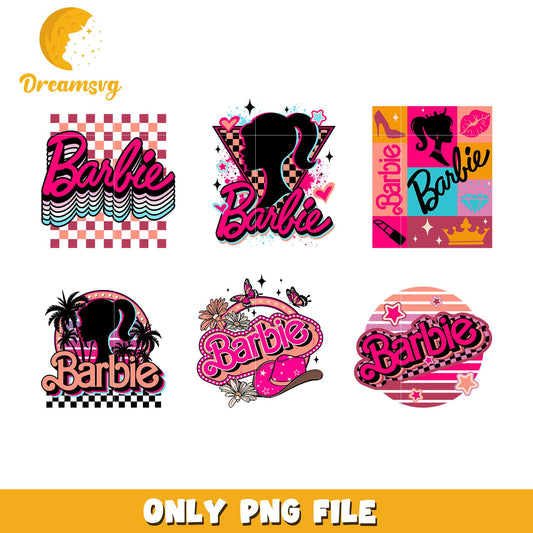 Barbie logo halloween design bundle png, barbie logo png