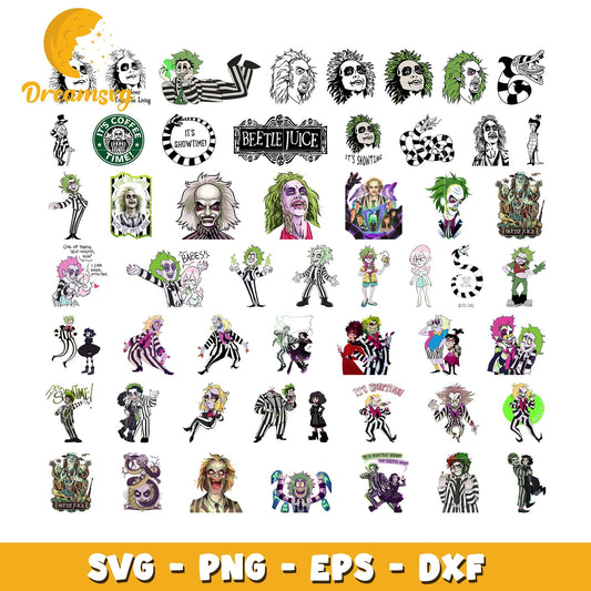 Beetlejuice character chibi design bundle svg, beetlejuice cartoon svg