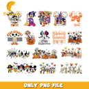 Mickey head halloween design bundle png, mickey and friends png