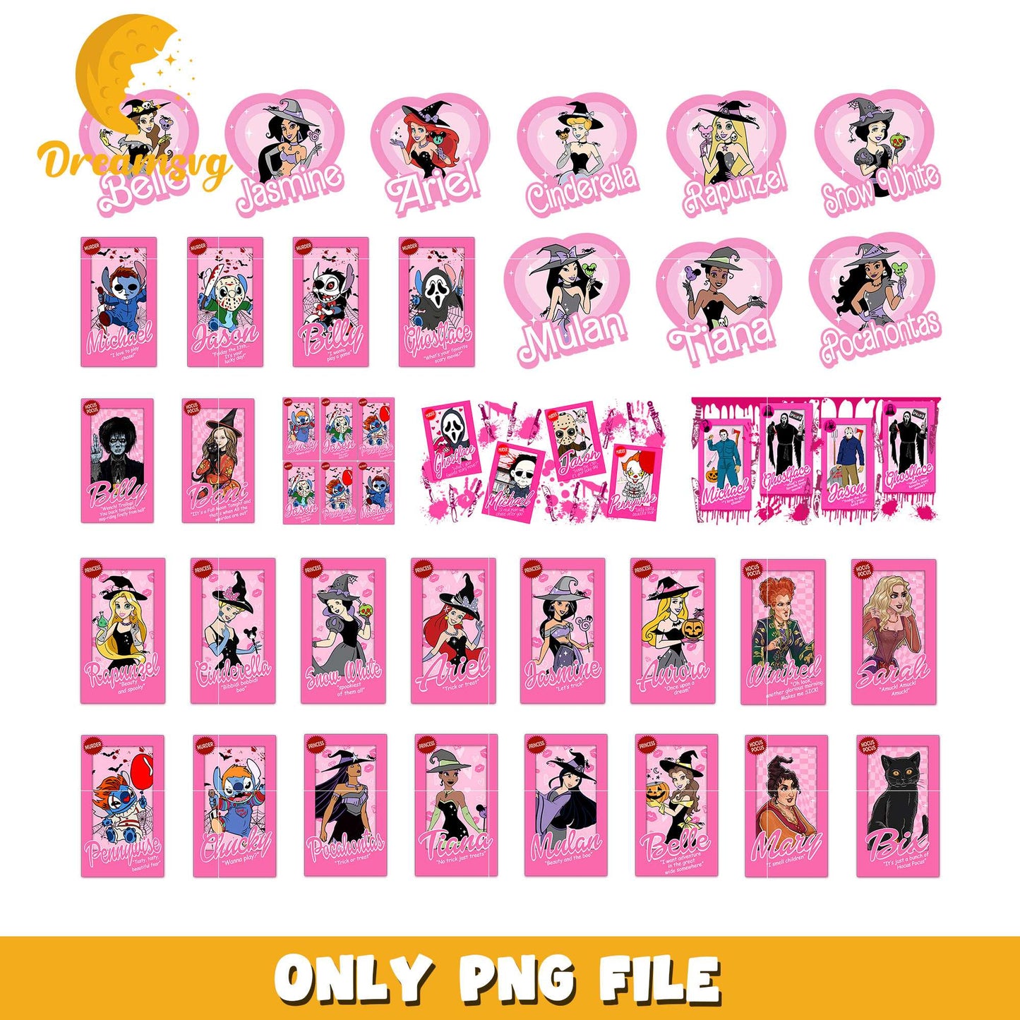Halloween barbie horror movie bundle png, barbie horror movie png