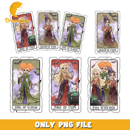 Hocus pocus tarot card bundle design png, hocus pocus png