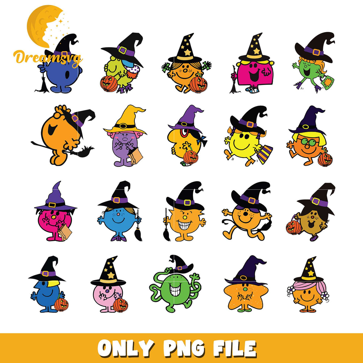 Little miss witch halloween bundle png, little miss halloween png