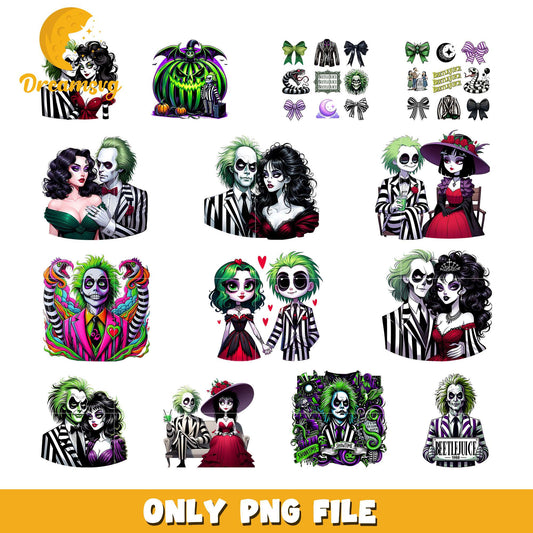 Beetlejuice lydia couple bundle png, lydia beetlejuice png