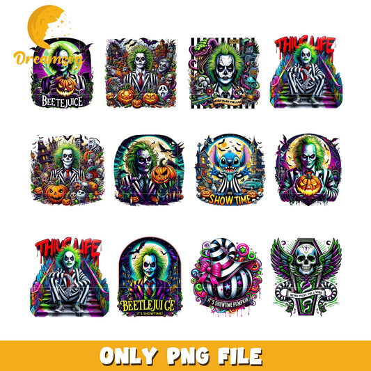 Beetlejuice halloween design bundle png, beetlejuice cartoon png