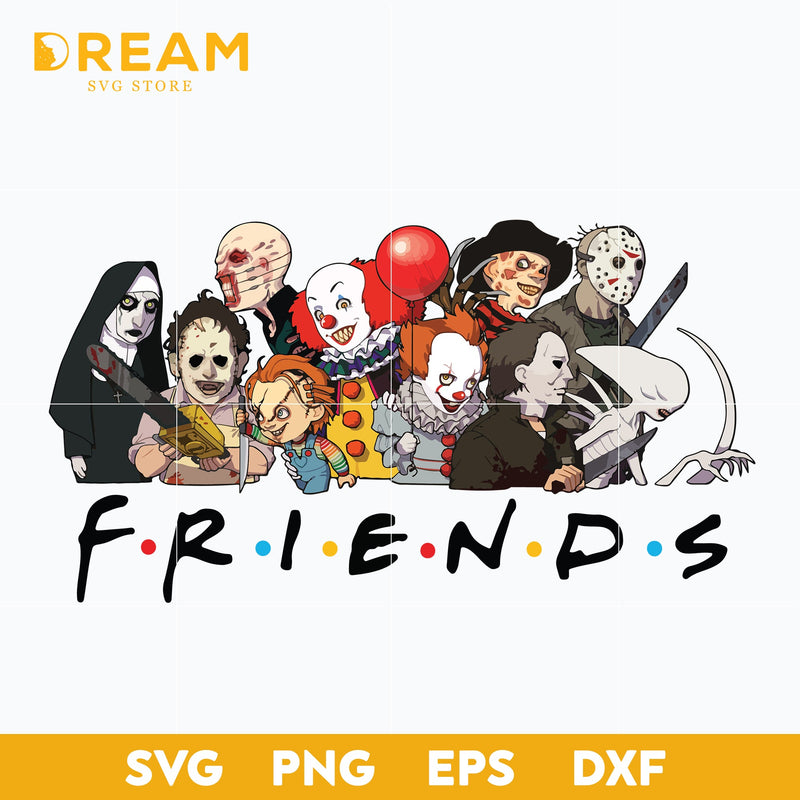 Friends Horror Movie Creepy Halloween svg, Halloween svg, png, dxf, eps digital file HLW1409202L