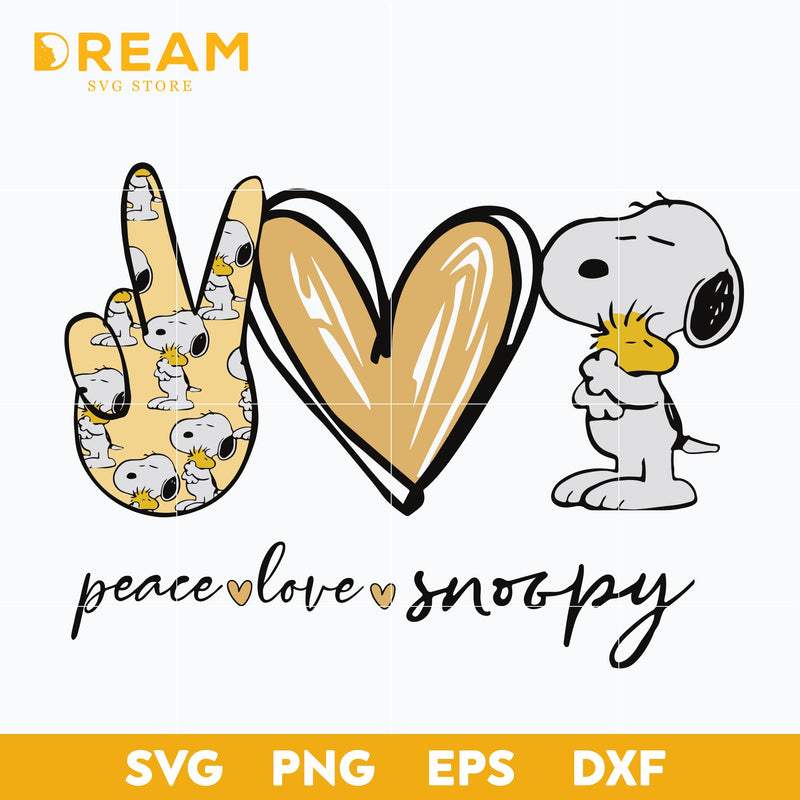 Peace love snoopy svg, halloween svg, png, dxf, eps digital file HLW1709204L