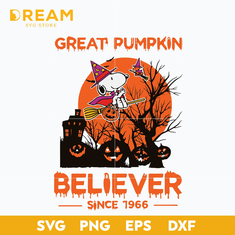 Great pumpkin believer since 1966 svg, snoopy svg, halloween svg, png, dxf, eps digital file HLW1709208L