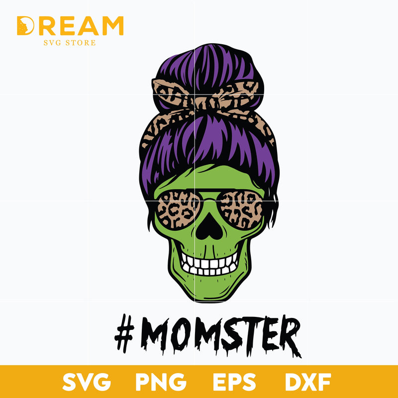 Skull momster svg, halloween svg, png, dxf, eps digital file HLW2209203L