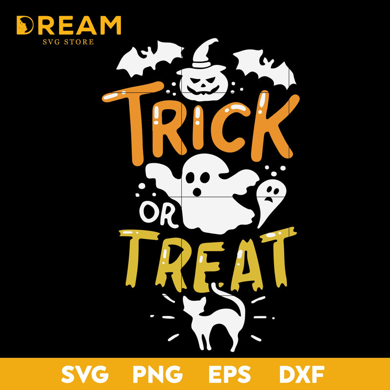 Trick or treat halloween svg, halloween svg, png, dxf, eps digital file HLW27092014L