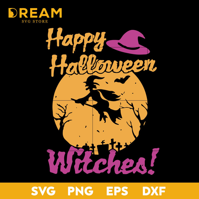 Happy halloween witches svg, halloween svg, png, dxf, eps digital file HLW27092017L