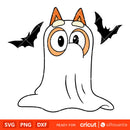 Halloween Bingo Svg, Ghost Svg, Halloween Svg, Bluey and Bingo Svg, Cricut, Silhouette Vector Cut File