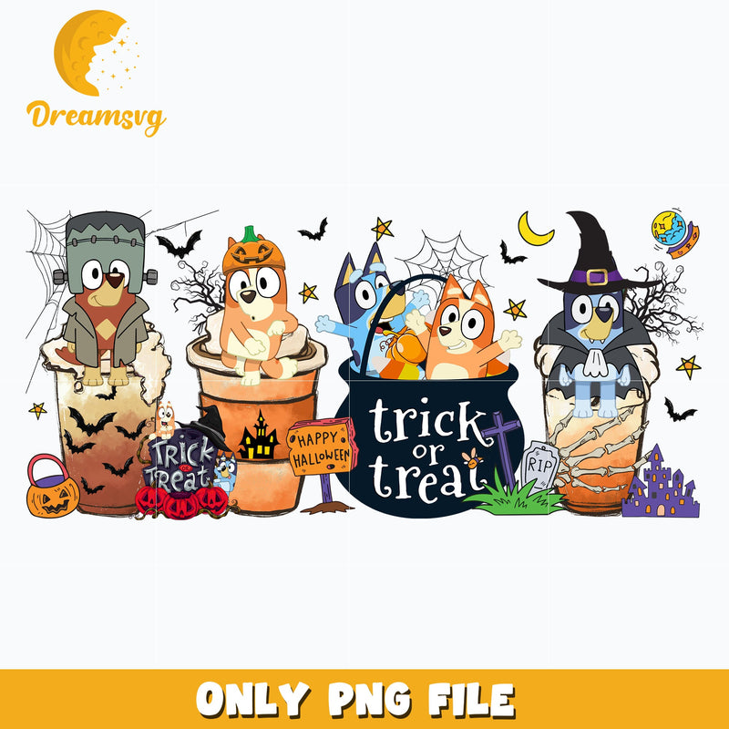 Halloween Bluey png, Halloween png, Digital download.