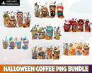 Halloween coffee PNG files, Halloween coffee Only PNG bundle, Halloween designs bundle in PNG formats, Digital files
