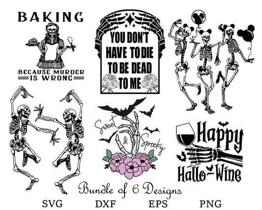 Halloween Funny Skeleton SVG Bundle, Halloween SVG, halloween trending svg