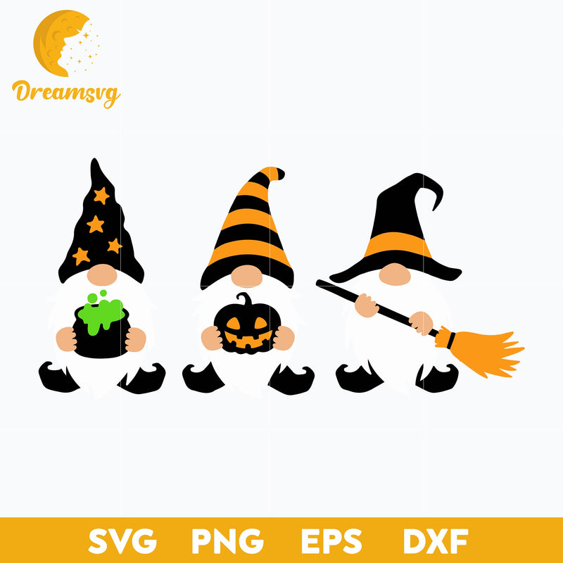 Halloween Gnomies Pumpkin svg, Halloween svg, png, dxf, eps digital file.