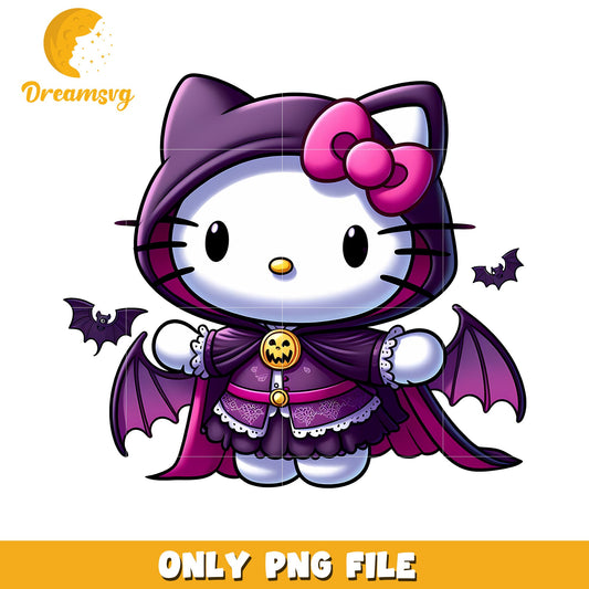 Halloween Hello Kitty PNG Vampire Costume