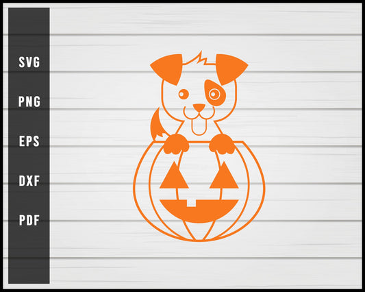 Halloween Pumpkin Dog svg png eps Silhouette Designs For Cricut And Printable Files