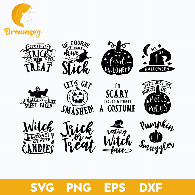 Halloween Quotes Bundle svg, Halloween svg, png, dxf, eps digital file.