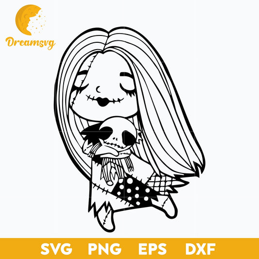 Halloween Sally Girl And Jack Skellington svg, Halloween svg, png, dxf, eps digital file.