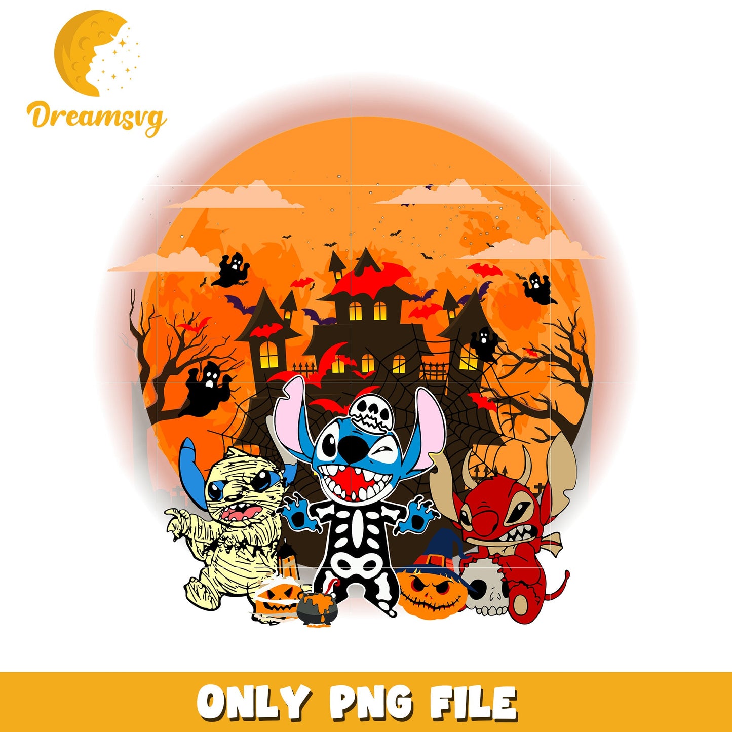 Halloween Stitch PNG Design