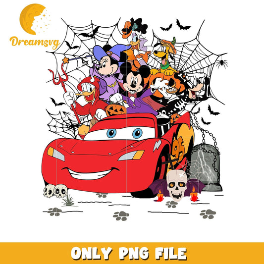 Halloween Cars Lightning Mc Queen and friends png, Disney Pixar cartoon characters png