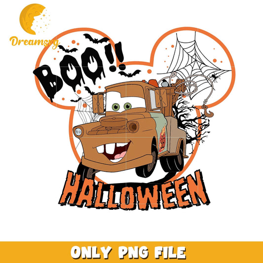 Halloween Cars Matter boo png, Disney Pixar cartoon characters png