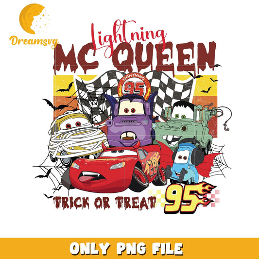 Halloween Cars Mc Queen and his friends png, Disney Pixar cartoon characters png